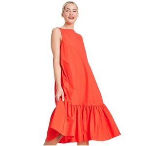 Sleeveless ruffle shift dress